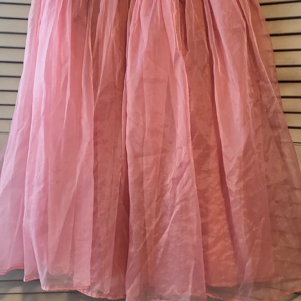 Brenda Knight x Free People Anne Tulle Maxi Skirt Mauve Pink Fairy Cottage - Picture 3 of 13